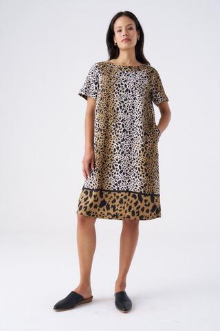 ANIMAL PRINT SHIFT DRESS