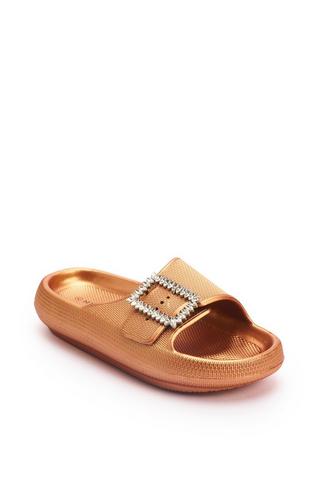 SLIP ON MULE SANDALS GOLD