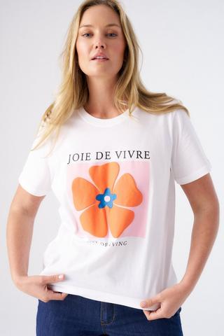 PLACEMENT PRINT TEE WHITE