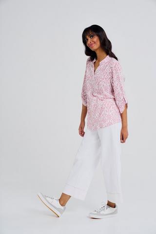 WIDE LEG DENIM JEANS WHITE