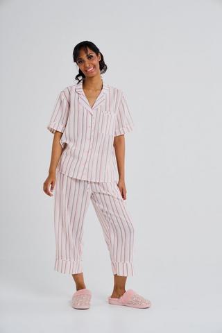 PRINTED BUTTON THROUGH SLEEP SET