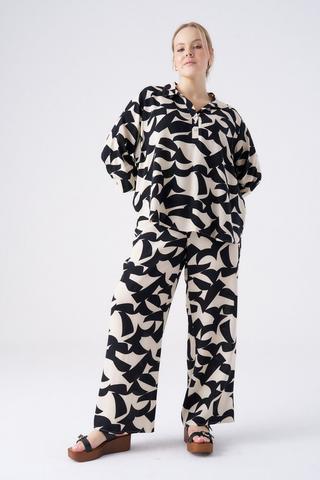 PRINTED WIDELEG PANTS