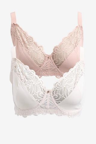 2 PACK UNDERWIRE NON PADDED BRAS