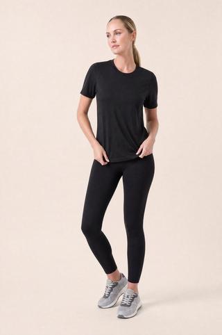 COTTON LYCRA LEGGINGS BLACK