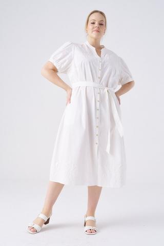 ANGLAISE SHIRT DRESS WHITE