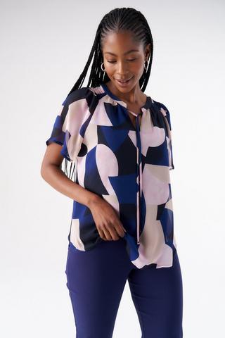 PRINTED CHIFFON TOP