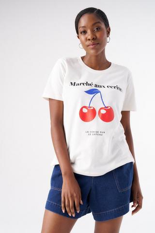 CHERRY PRINT TEE