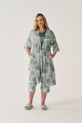 LEAF PRINT GOWN