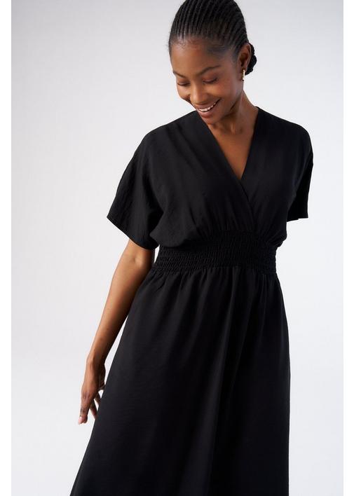 petite black empire waist dress Amirah Embellished Empire Waist Mini Dress main image 0