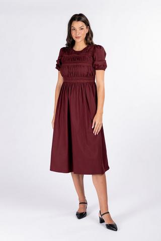 burgundy peasant dress IRIS & IVY BONNIE JEAN Girls' 12, 14, 16 Burgundy Peasant Dress NWT $56
