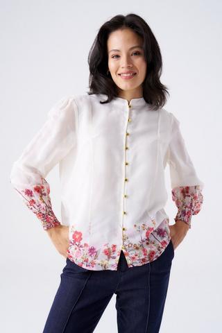 FLORAL BORDER BLOUSE