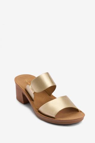 WONDERFIT BLOCK HEELS GOLD
