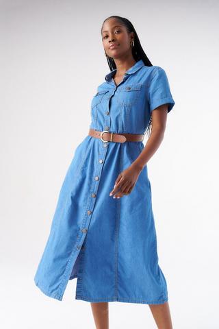 DENIM SHIRT DRESS