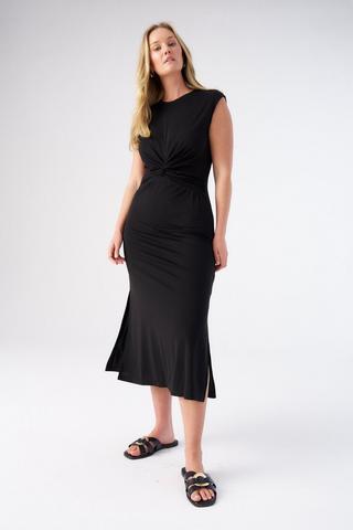 KNOT DETAIL BODYCON DRESS