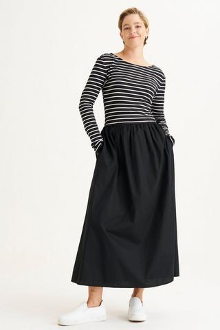 STRIPE DRESS MONOCHROME