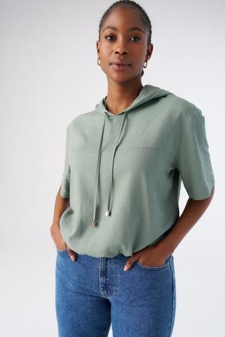 HOODED TRACK TOP