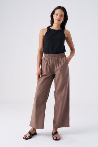 CRACKER COTTON PANTS MOCHA