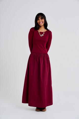 BURGUNDY DRESS