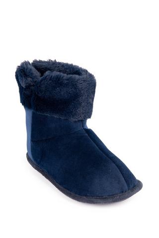 NAVY SLIPPER BOOT