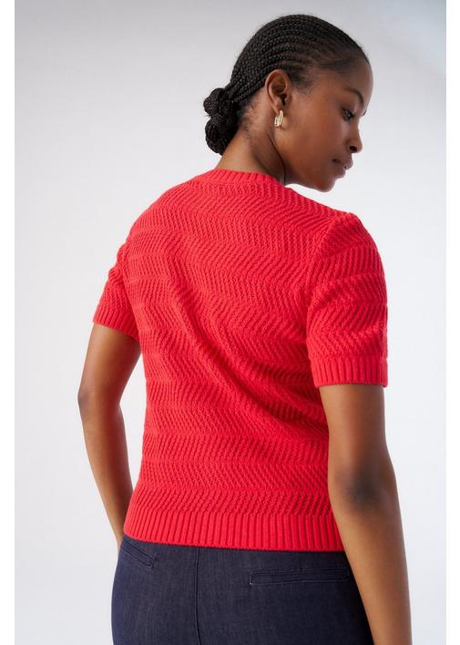 KNITTED CARDIGAN RED S Fire Engine Red MILADYS