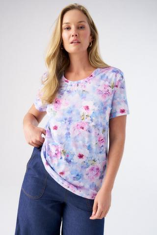 FLORAL PRINT TEE PASTEL