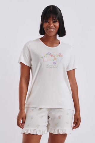 PRINTED SLEEP SET WHITE