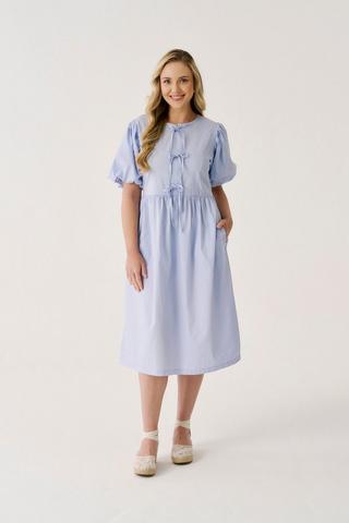 TIE DETAIL DRESS BLUE
