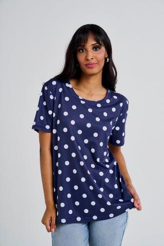 POLKA DOT TEE NAVY