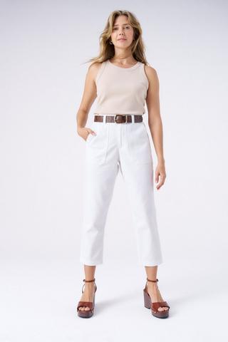 WHITE DENIM CROPS