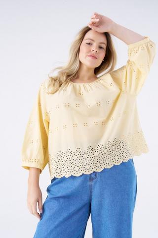 BUTTER YELLOW ANGLAISE TOP