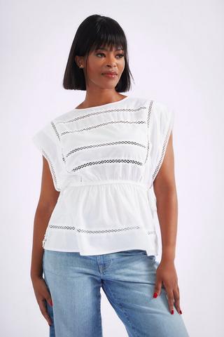 WHITE BOHO TOP