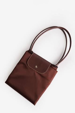 NYLON BAG LARGE CHOC BROWN