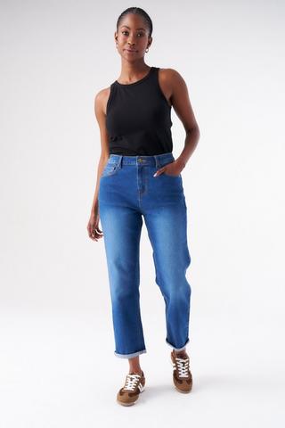 GIRLFRIEND DENIM JEANS MIDWASH
