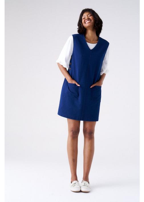 DENIM PINAFORE SHIFT DRESS INK - XXL - Ink | MILADYS