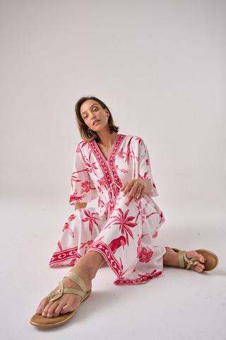 KAFTAN DRESS RED