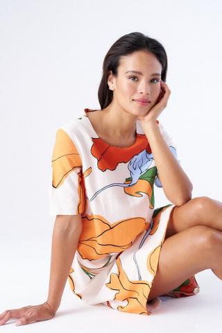 PRINTED SHIFT DRESS