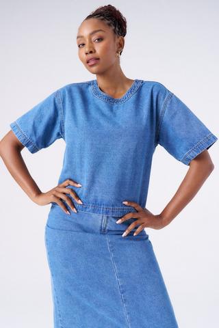 DENIM BOXY TOP