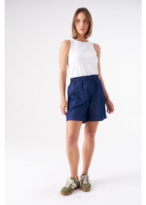 LIGHT WEIGHT DENIM SHORTS - M - Ink | MILADYS