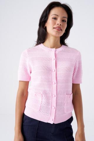 PINK KNITTED CARDIGAN