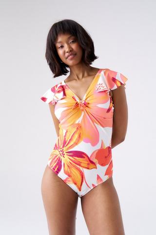 WONDERFIT FLORAL PRINTED SWIMSUIT