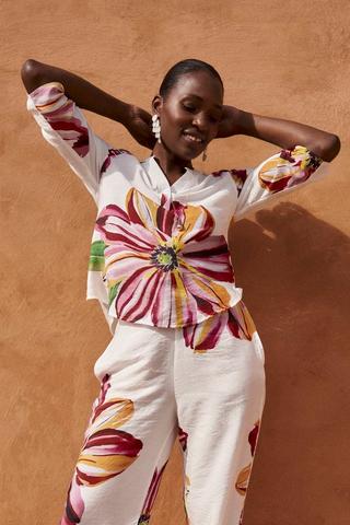 HENLEY TOP FLORAL