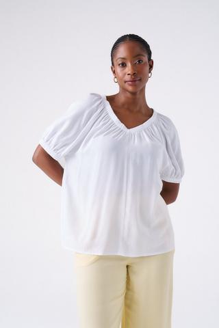 PEASANT TOP WHITE