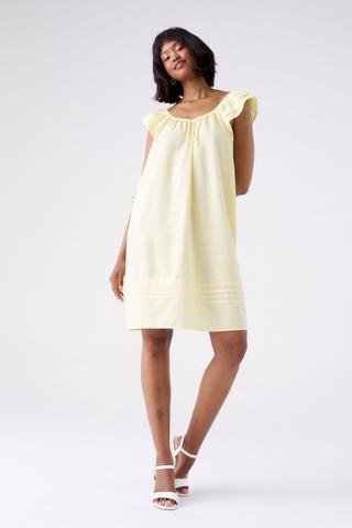 BOHO DRESS BUTTER YELLOW
