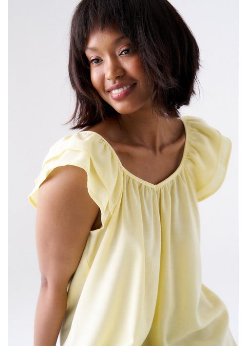 butter yellow boho dress Deme By Gabriella ADELA BUTTER YELLOW MAXI DRESS
