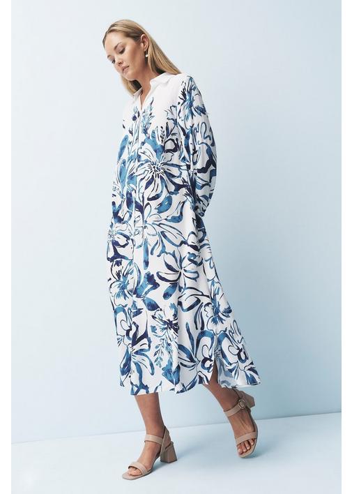 blue paisley shirt dress Cato Fashions