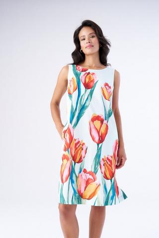 TULIP PRINT SHIFT DRESS