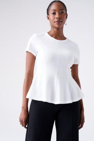 PEPLUM TOP WHITE