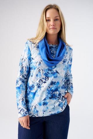 PRINTED TOP WITH SNOOD