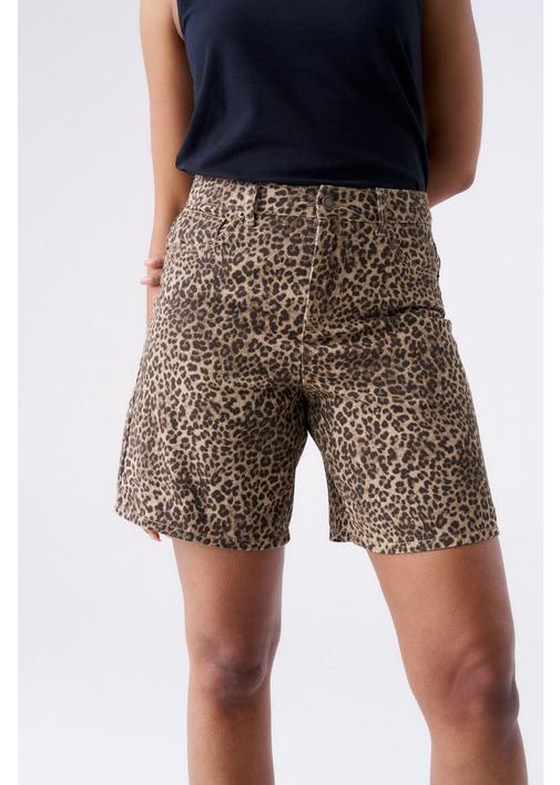 ANIMAL PRINT DENIM SHORTS - 87 - Multi | MILADYS