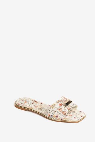 PRINTED SLIP ON SANDALS